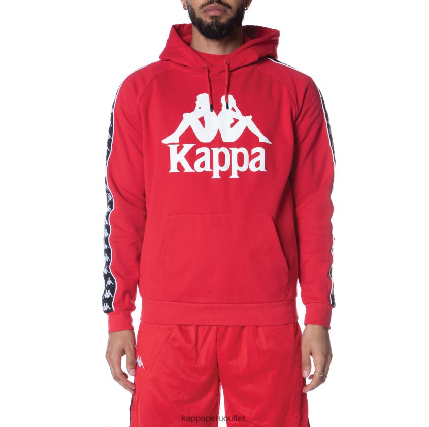 Kappa hombres sudadera con capucha 222 banda hurtado 2 negro rojo 2XPNV644