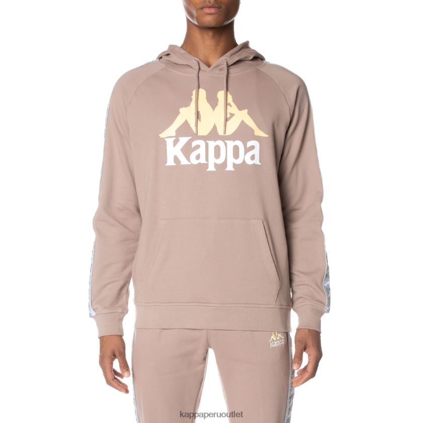 Kappa hombres sudadera con capucha 222 banda soltium beige 2XPNV642