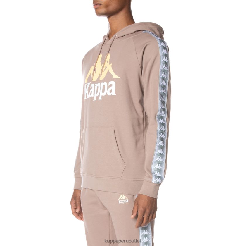 Kappa hombres sudadera con capucha 222 banda soltium beige 2XPNV642
