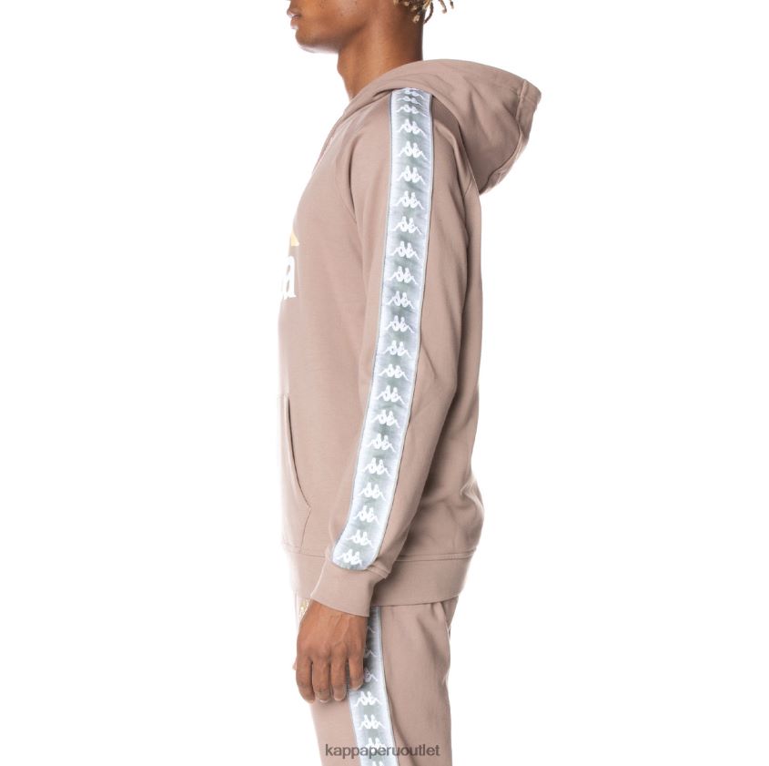Kappa hombres sudadera con capucha 222 banda soltium beige 2XPNV642