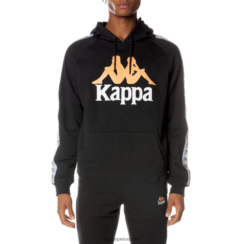 Kappa hombres sudadera con capucha 222 banda soltium negro azabache 2XPNV641