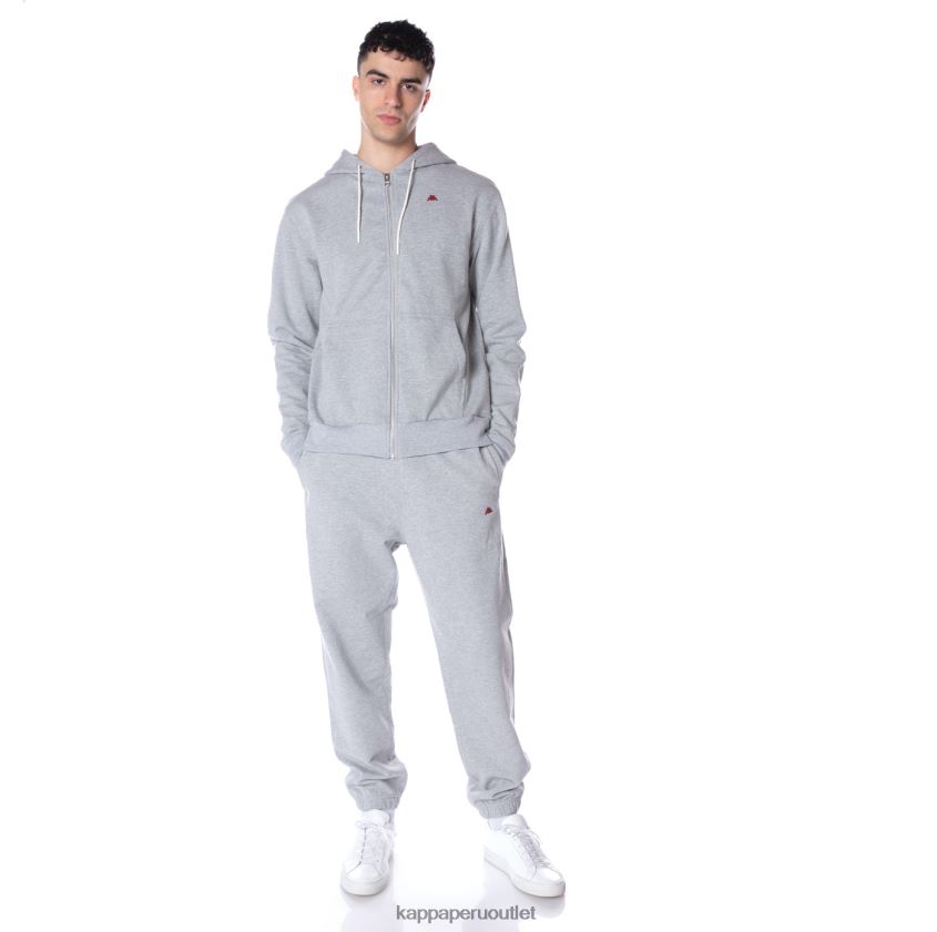 Kappa hombres sudadera robe giovani portos gris claro 2XPNV652