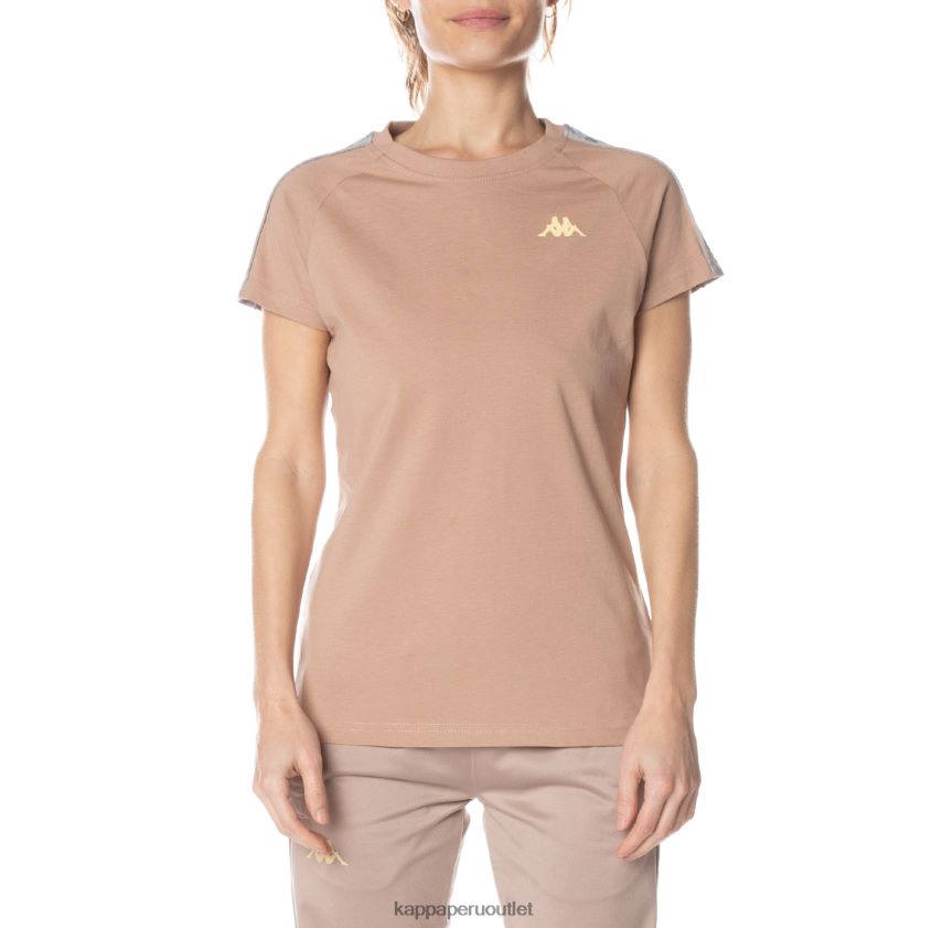 Kappa mujer camiseta 222 banda gapan beige 2XPNV6381