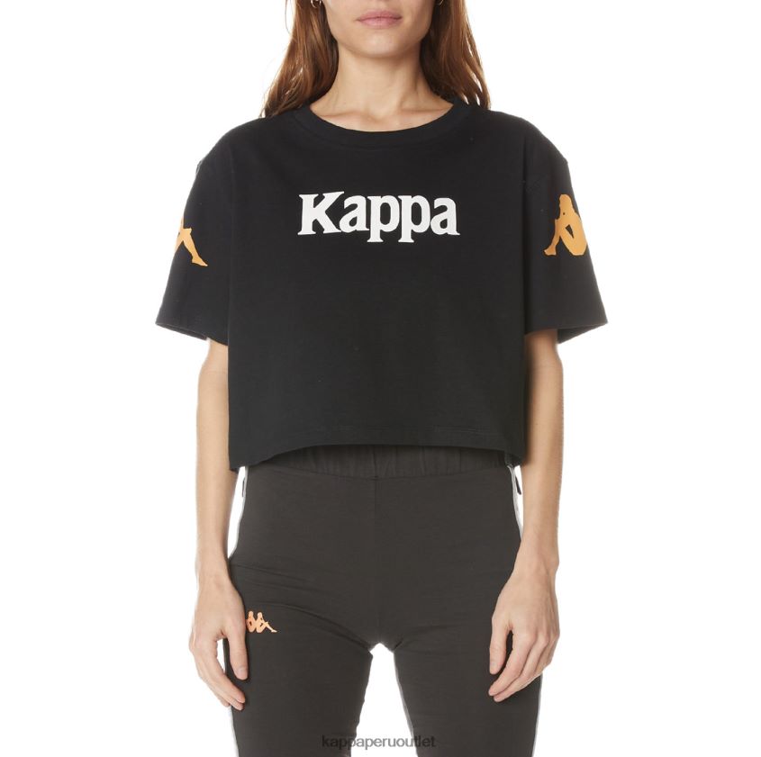 Kappa mujer camiseta autentica de leche negro azabache 2XPNV6382