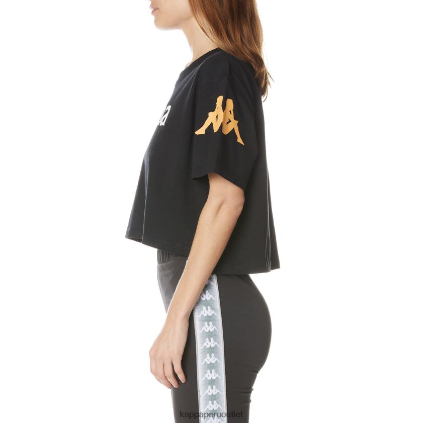 Kappa mujer camiseta autentica de leche negro azabache 2XPNV6382