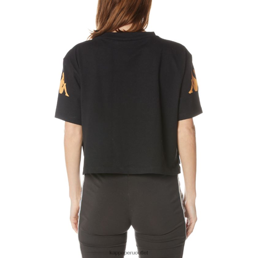 Kappa mujer camiseta autentica de leche negro azabache 2XPNV6382