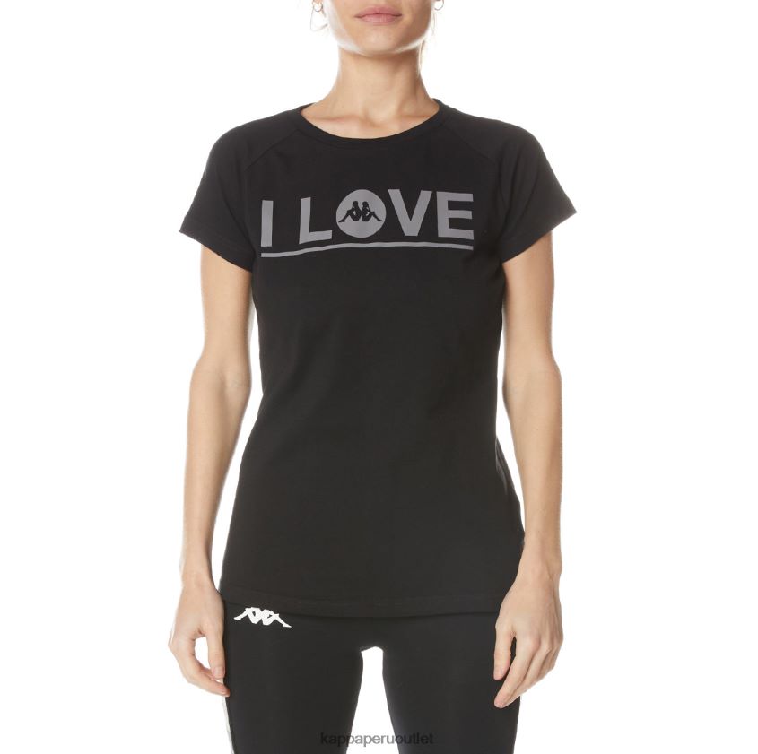 Kappa mujer camiseta autentica gornicza azabache negro 2XPNV6378