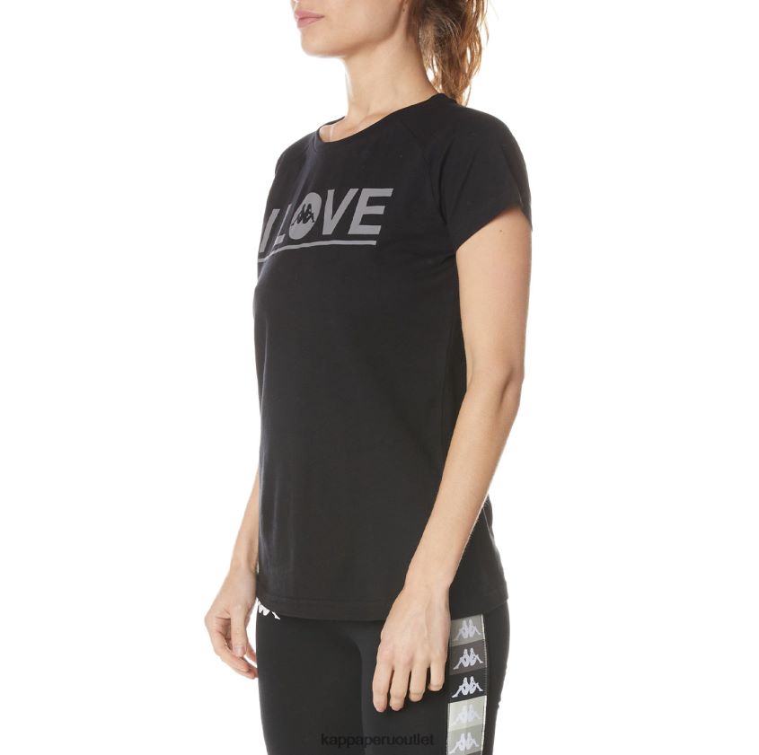 Kappa mujer camiseta autentica gornicza azabache negro 2XPNV6378