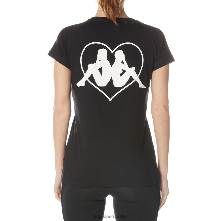 Kappa mujer camiseta autentica gornicza azabache negro 2XPNV6378