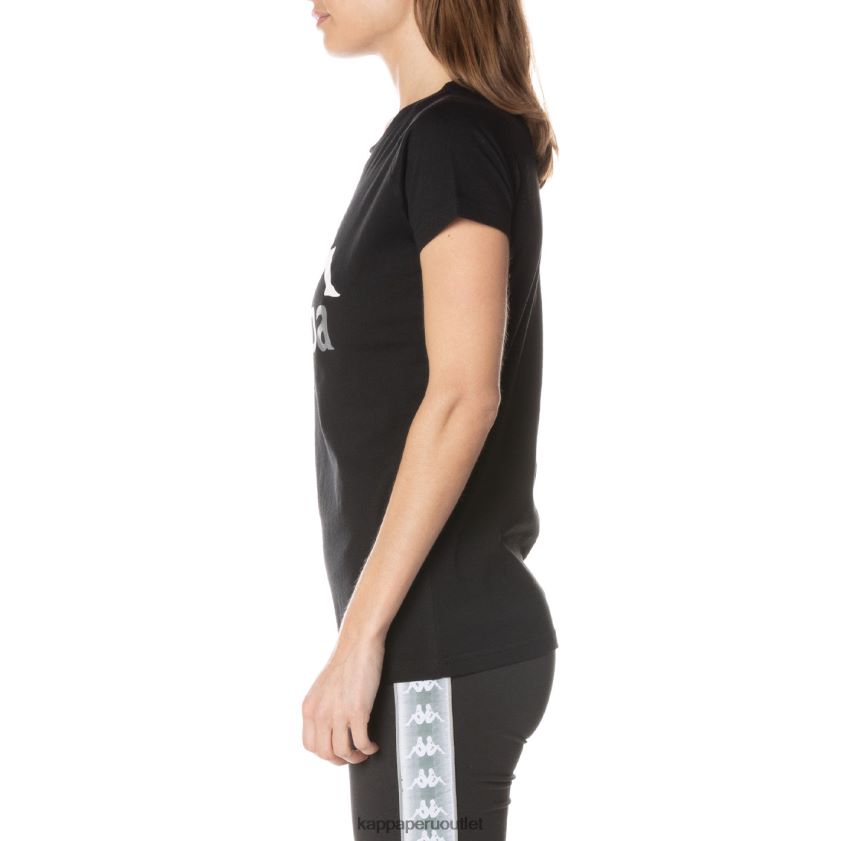 Kappa mujer camiseta westessi auténtica azabache negro 2XPNV6376