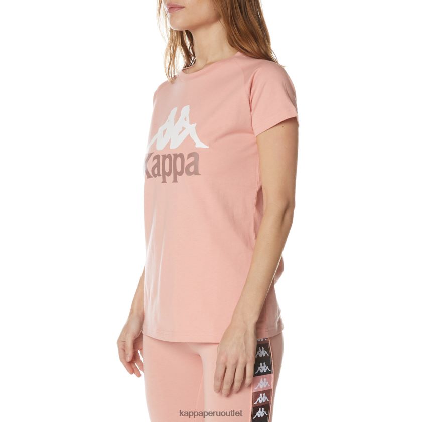 Kappa mujer camiseta westessi auténtica rosa 2XPNV6377