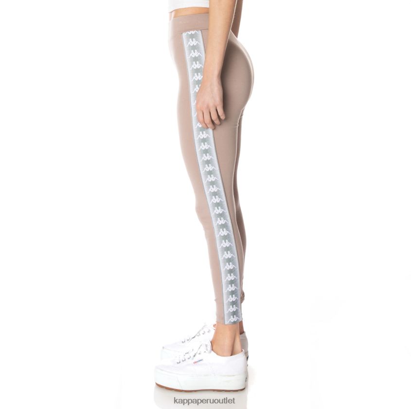 Kappa mujer 22 leggins banda garpie beige 2XPNV6395