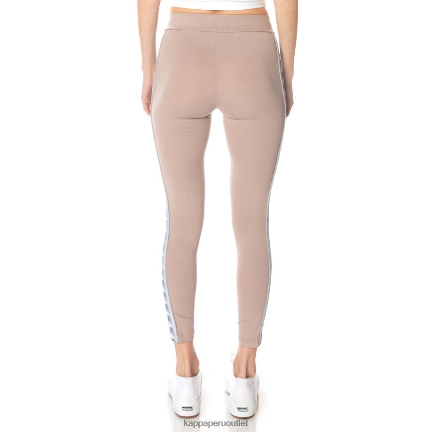 Kappa mujer 22 leggins banda garpie beige 2XPNV6395