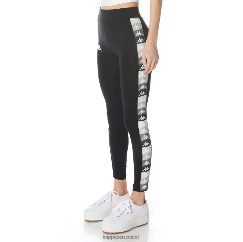 Kappa mujer leggins 222 banda leo azabache negro 2XPNV6392
