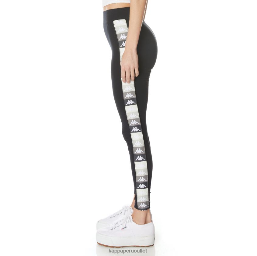 Kappa mujer leggins 222 banda leo azabache negro 2XPNV6392