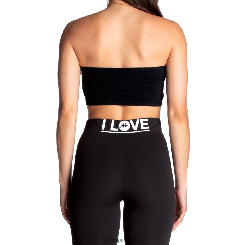 Kappa mujer auténtico bandeau koszalin azabache negro 2XPNV6386