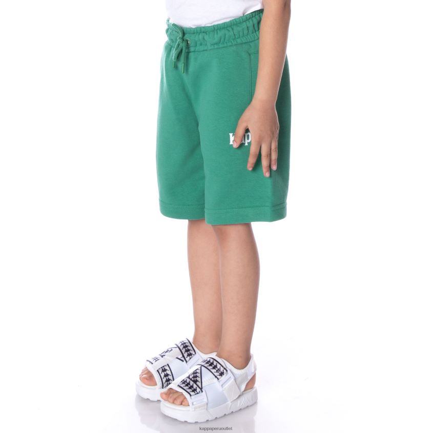 Kappa niños pantalones cortos de sangone auténticos para niños verde 2XPNV6786