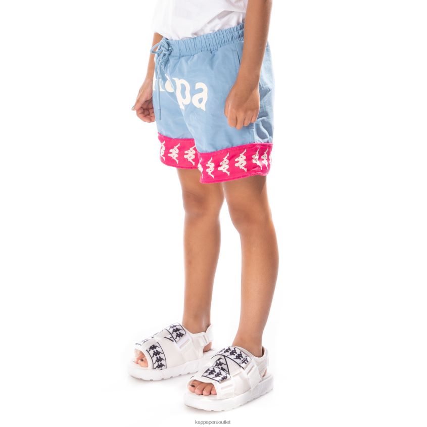 Kappa niños pantalones cortos niños 222 banda calabash 3 rosa azul claro 2XPNV6802