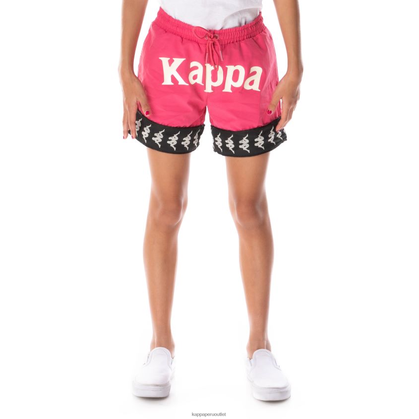 Kappa niños pantalones cortos niños 222 banda calabash 3 rosa negro 2XPNV6803