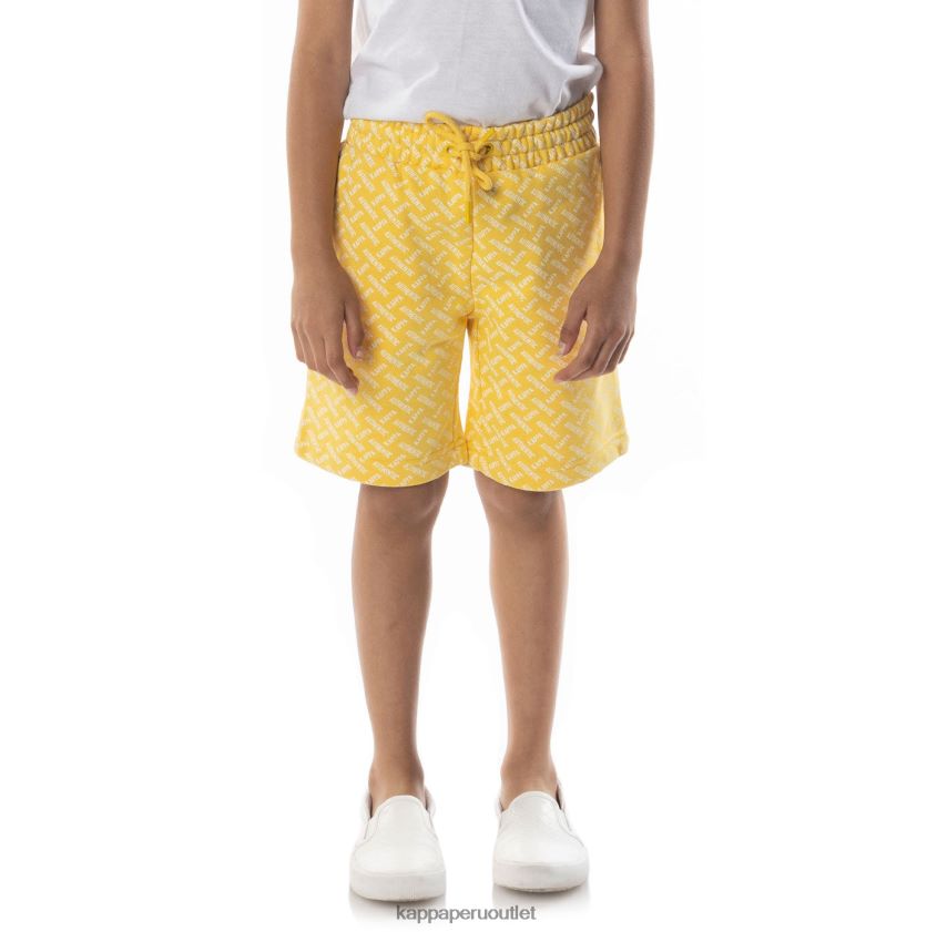 Kappa niños pantalones cortos plimmo auténticos para niños arena amarilla 2XPNV6794