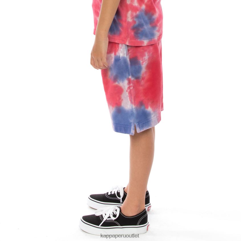 Kappa niños pantalones cortos teñidos anudados cyntu auténticos para niños crema brandy violeta tie-dye 2XPNV6817