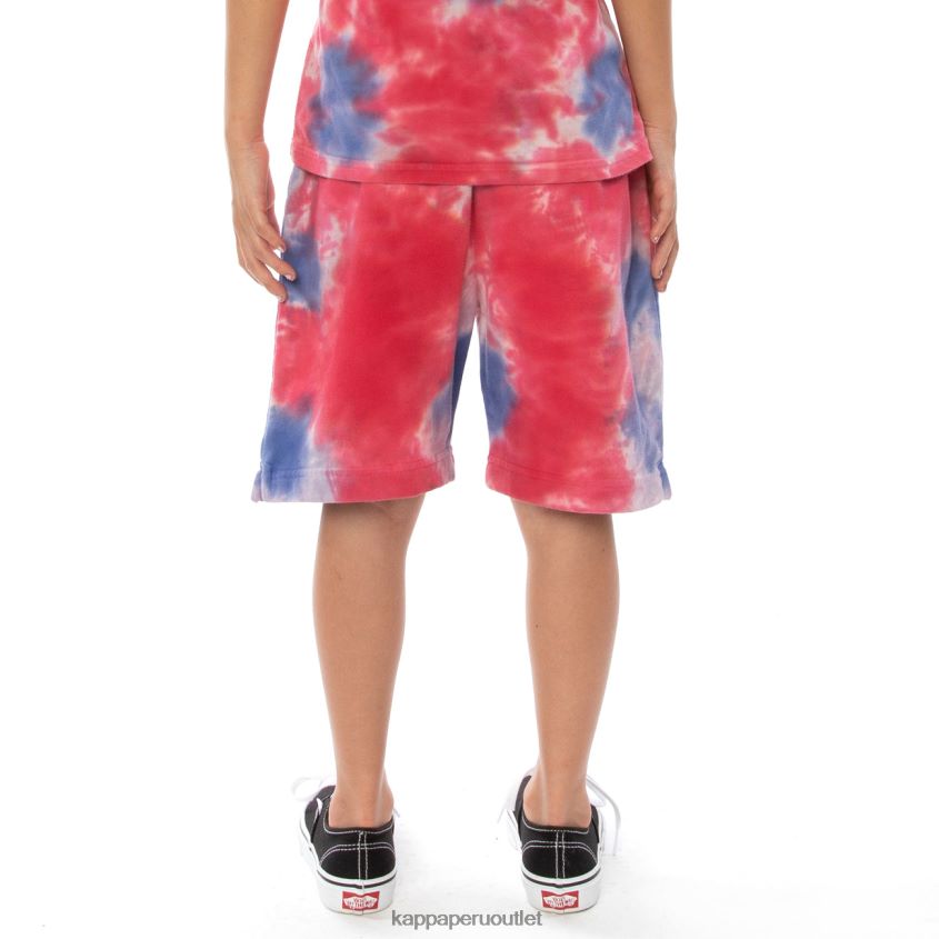 Kappa niños pantalones cortos teñidos anudados cyntu auténticos para niños crema brandy violeta tie-dye 2XPNV6817