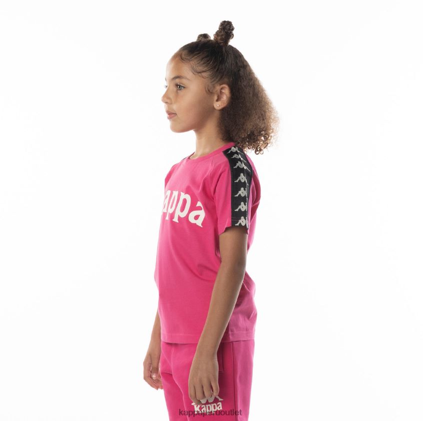 Kappa niños camiseta 222 banda balima niño rosa negro 2XPNV6697