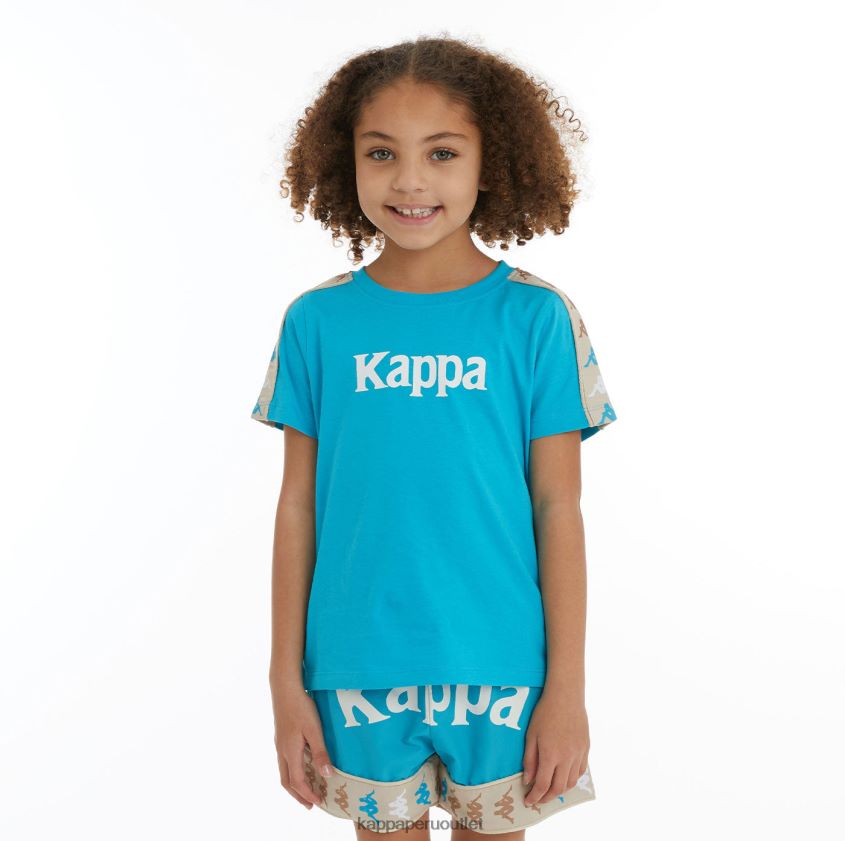 Kappa niños camiseta 222 banda deto 2 niños aguamarina oscura 2XPNV6730