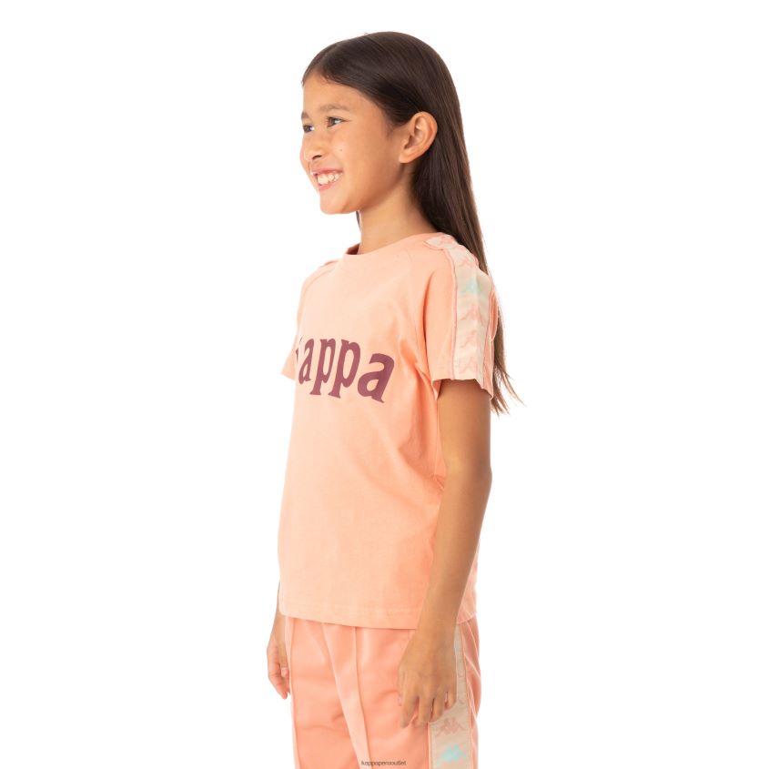 Kappa niños camiseta 222 banda deto niño coral rosa 2XPNV6778