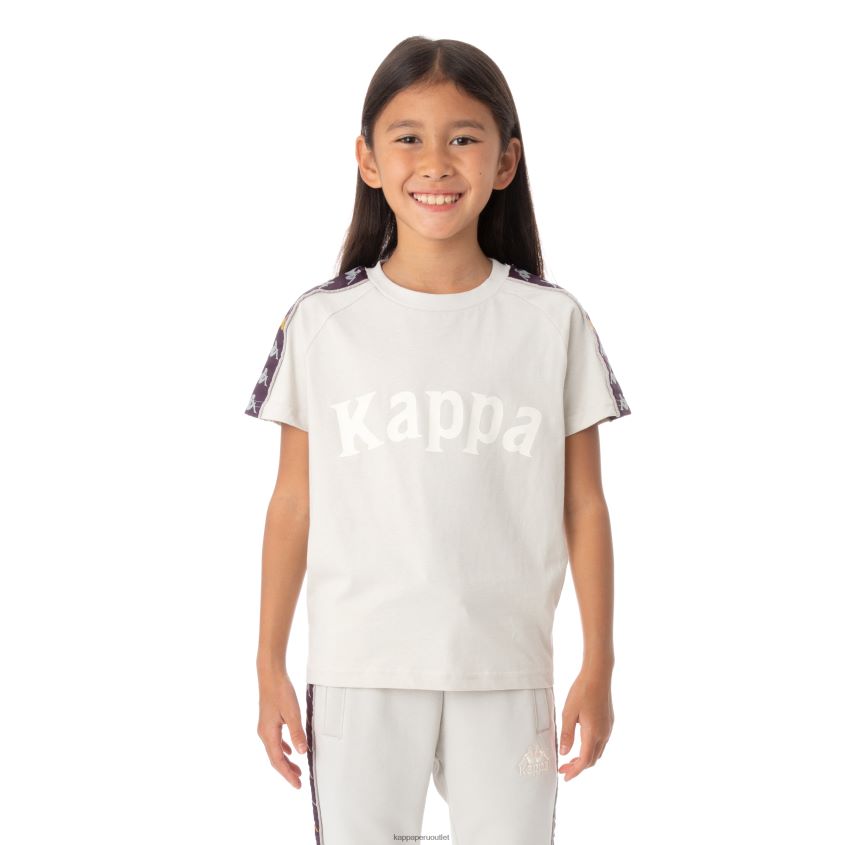 Kappa niños camiseta 222 banda deto niño gris plata 2XPNV6782