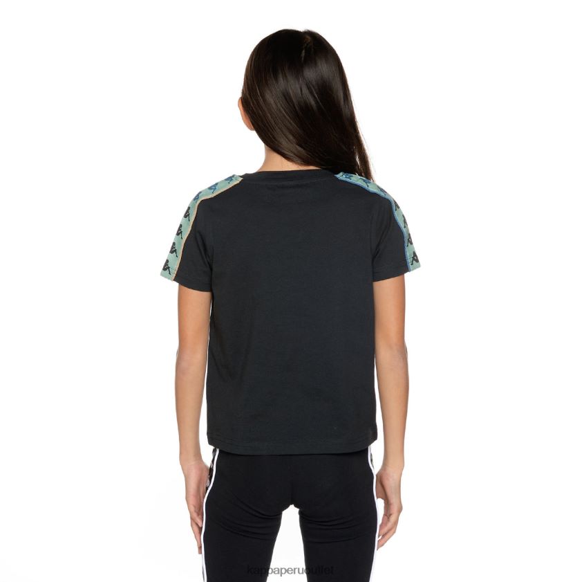 Kappa niños camiseta 222 banda mars niño salvia humo negro 2XPNV6660