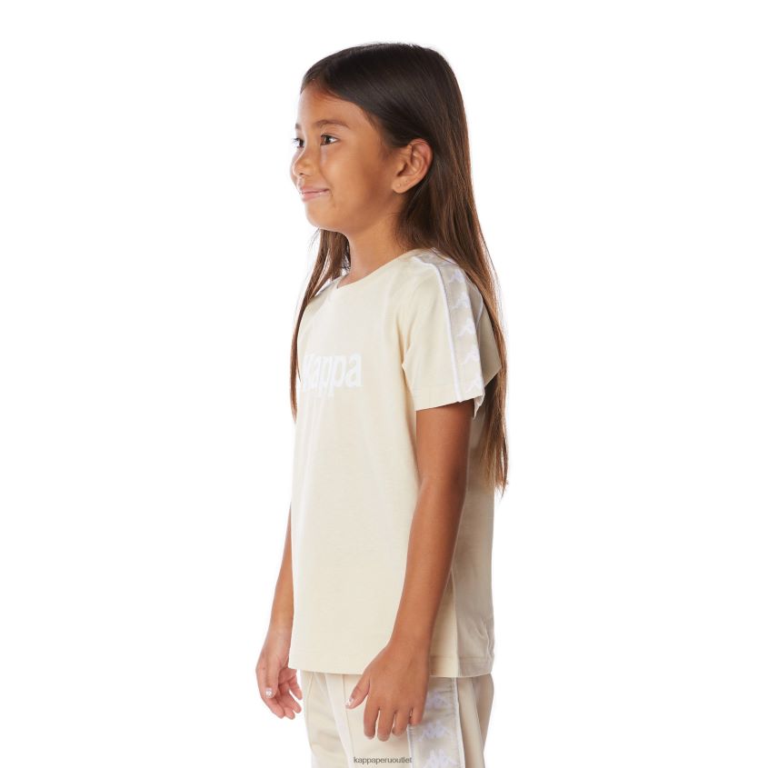 Kappa niños camiseta 222 banda torio niño beige 2XPNV6670