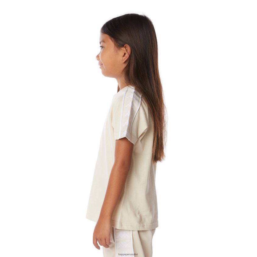 Kappa niños camiseta 222 banda torio niño beige 2XPNV6670