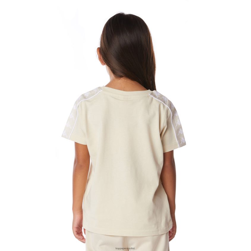 Kappa niños camiseta 222 banda torio niño beige 2XPNV6670