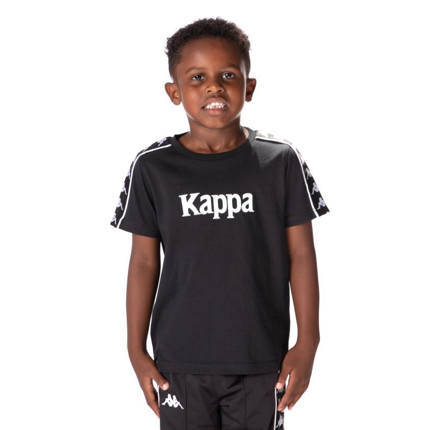 Kappa niños camiseta 222 banda torio niño negro 2XPNV6672