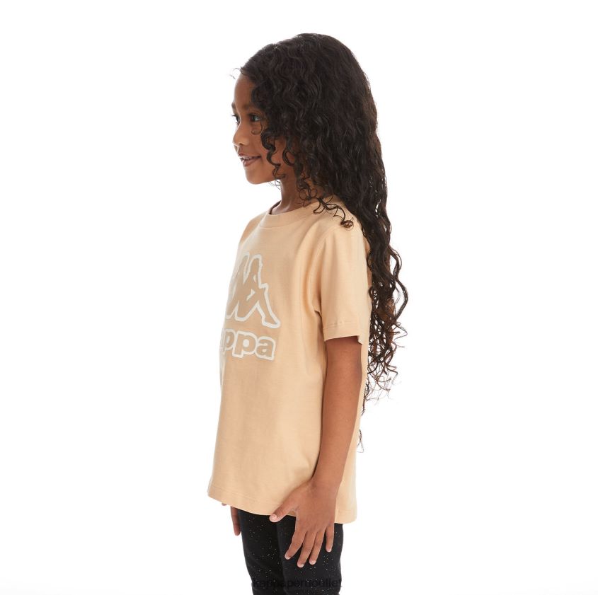 Kappa niños camiseta bant con cinta del logo para niños beige 2XPNV6736
