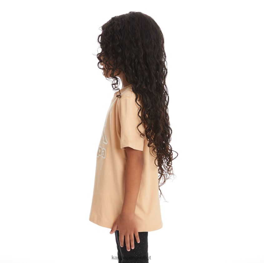 Kappa niños camiseta bant con cinta del logo para niños beige 2XPNV6736