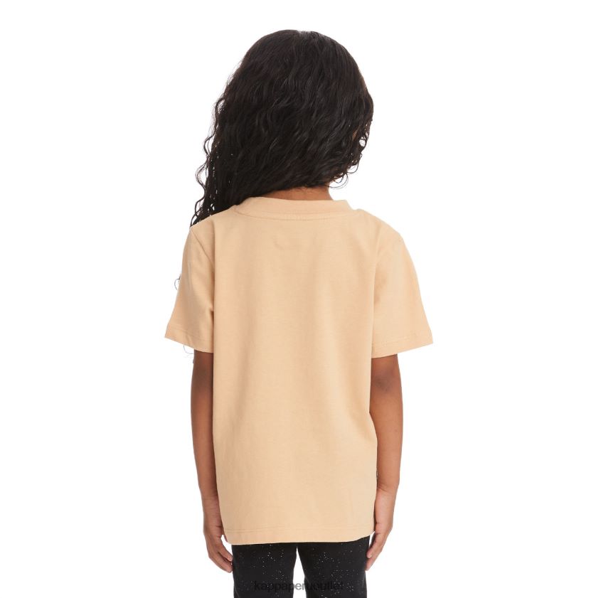 Kappa niños camiseta bant con cinta del logo para niños beige 2XPNV6736