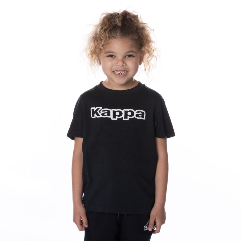 Kappa niños camiseta con logo cabal para niños humo negro 2XPNV6655