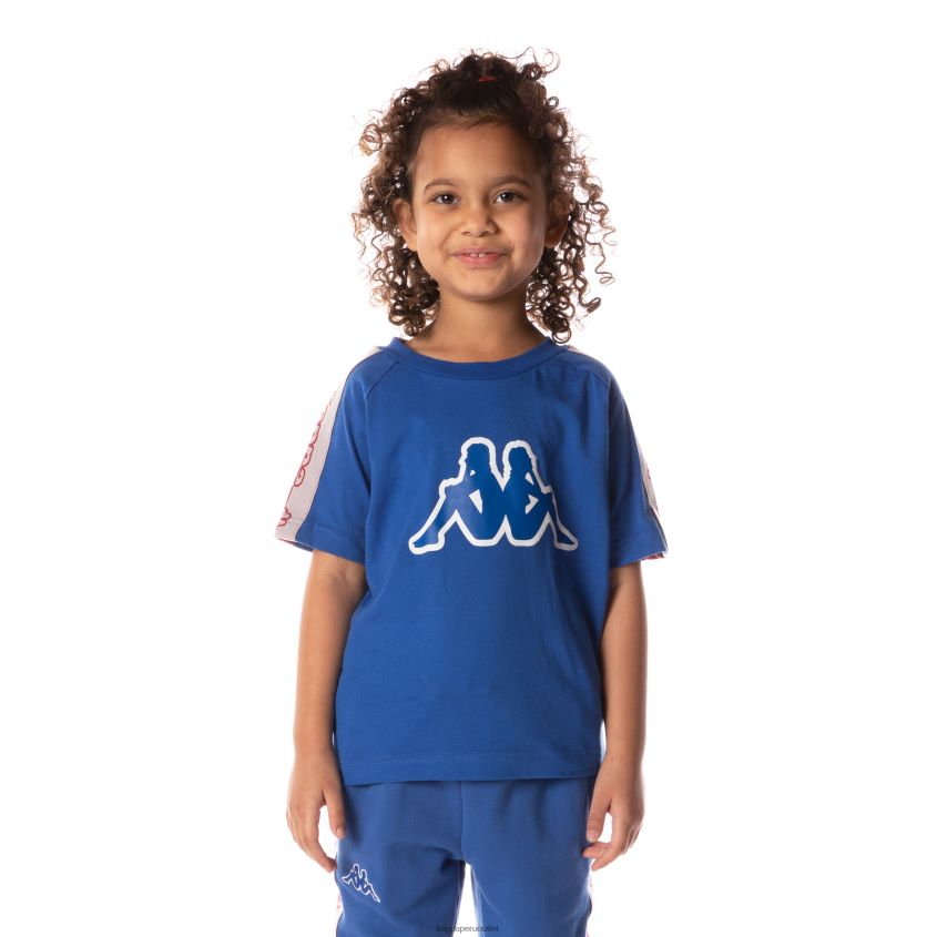 Kappa niños camiseta davirec con cinta del logo azul 2XPNV6714