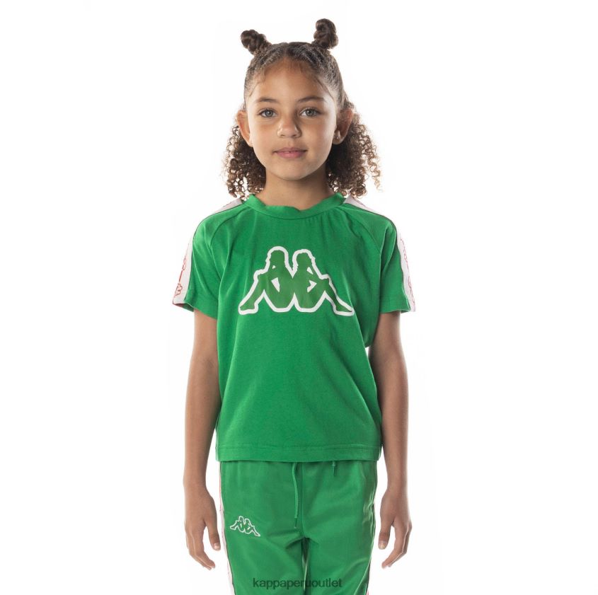 Kappa niños camiseta davirec con cinta del logo verde 2XPNV6712