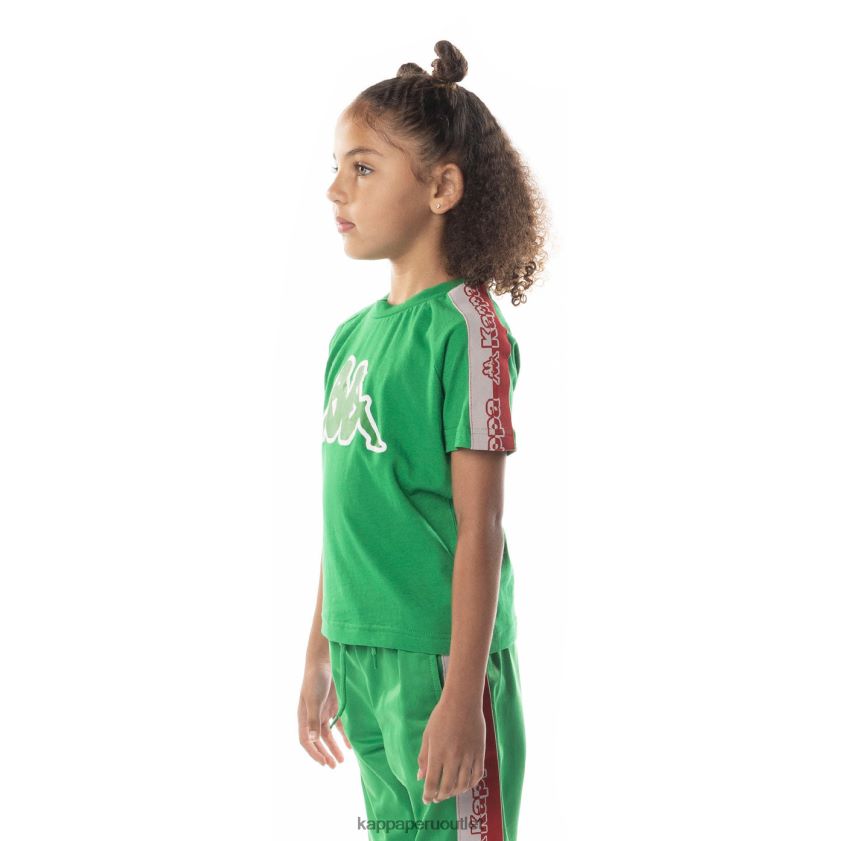 Kappa niños camiseta davirec con cinta del logo verde 2XPNV6712
