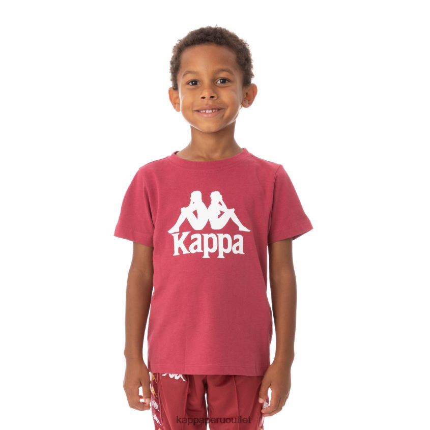 Kappa niños camiseta estessi niños auténtica borgoña 2XPNV6762