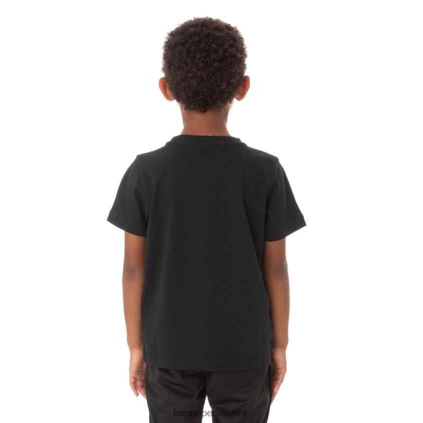 Kappa niños camiseta estessi niños auténtica humo negro 2XPNV6763
