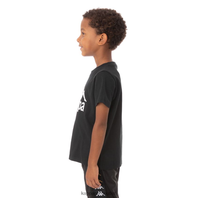 Kappa niños camiseta estessi niños auténtica negro 2XPNV6669