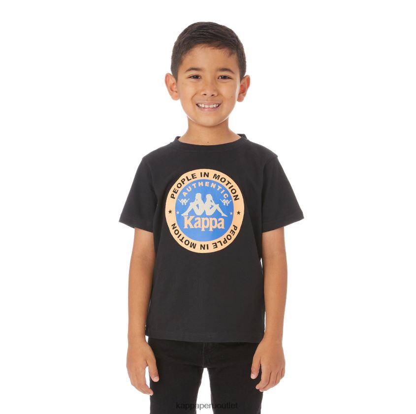 Kappa niños camiseta franker autentica niños negro 2XPNV6773