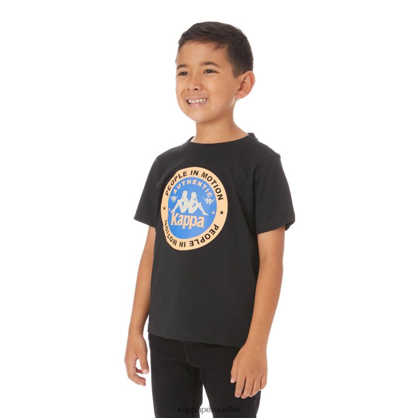 Kappa niños camiseta franker autentica niños negro 2XPNV6773