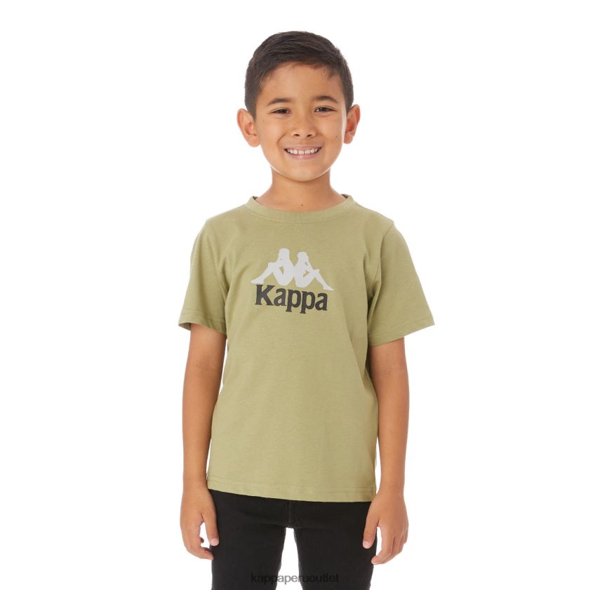 Kappa niños camiseta molongio auténtica para niños salvia verde 2XPNV6774