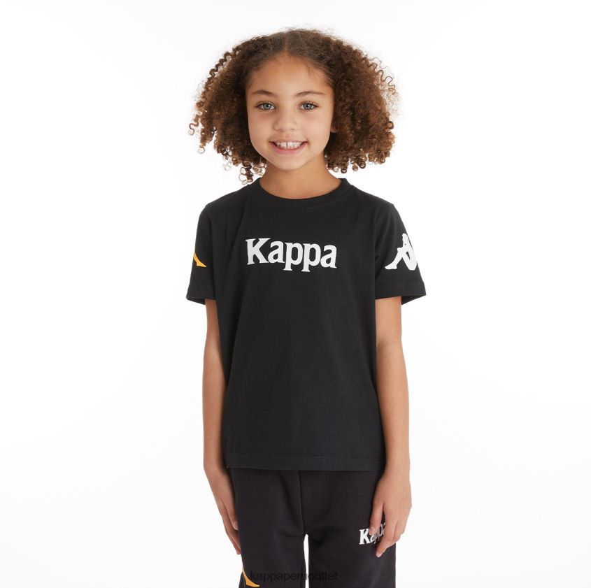 Kappa niños camiseta paroo auténtica para niños humo negro 2XPNV6726