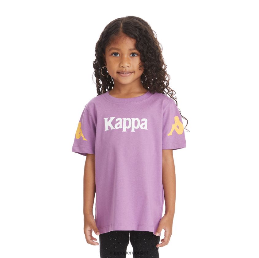 Kappa niños camiseta paroo auténtica para niños lavanda violeta 2XPNV6741